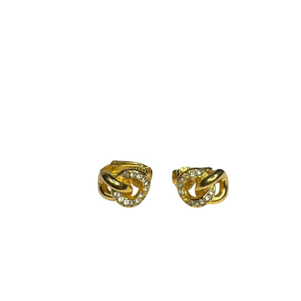 Dior Vintage Clip On Earrings ( missing one stone ) - Picture 2 of 5